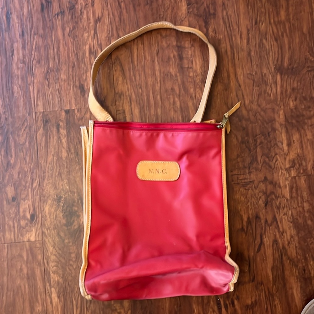 Jon Hart Design Leather & Canvas Tote Bag